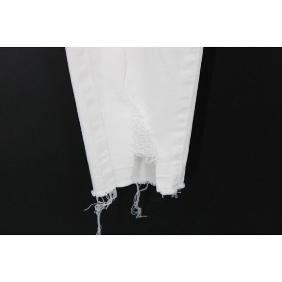 Kancan Estilo White Distressed Raw Hem Denim Jeans 11/29 - Picture 5 of 10